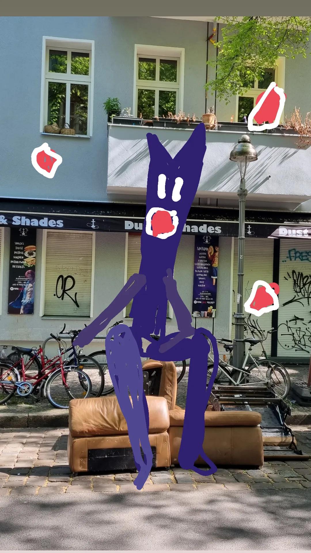 City Characters drawing over an urban scene, image 6