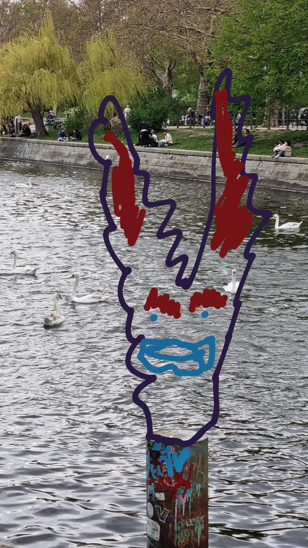 City Characters drawing over an urban scene, image 9