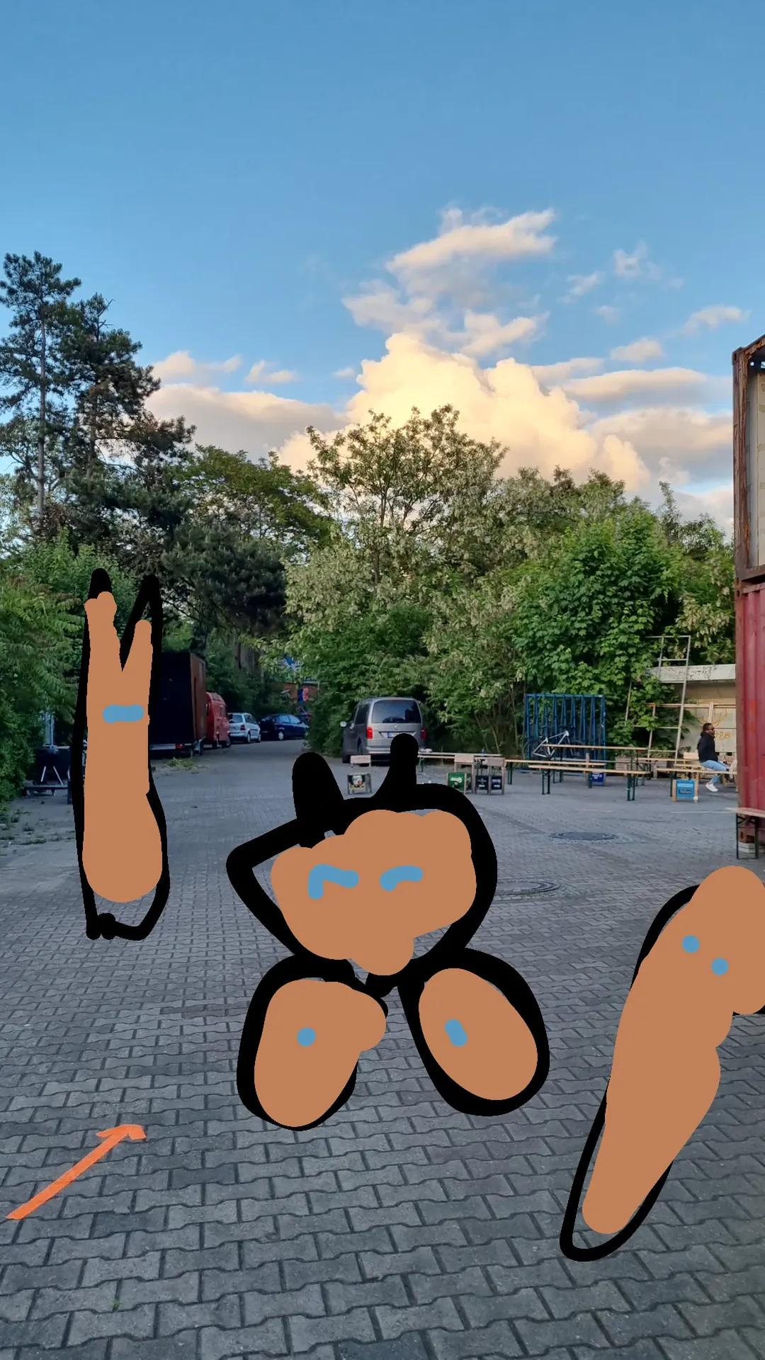 City Characters drawing over an urban scene, image 4