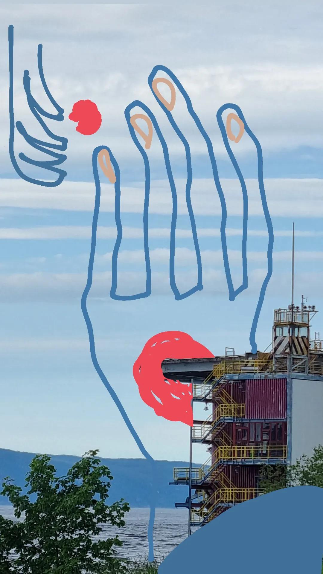 City Characters drawing over an urban scene, image 3